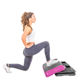 The Step Club Size Platform With Two (2) Freestyle Risers and Two (2) Original Risers - Pink