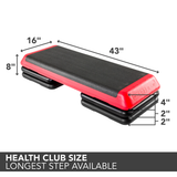 The Step Club Size Platform With Two (2) Freestyle Risers and Two (2) Original Risers