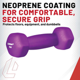 Lifeline Hex Neoprene Dumbbells - Multiple Weights Available
