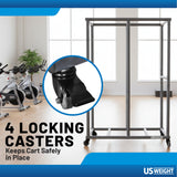 US Weight Durable Rolling Stackable Steps Storage Cart