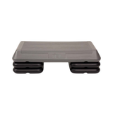The Step Circuit Size Platform with Four (4) Freestyle Risers - Grey-Aerobic Step Platform