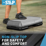 The Step Circuit Size Platform with Two (2) Freestyle Risers - Grey