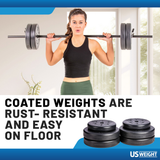 USW 55 lb. Barbell Weight Set