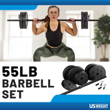 USW 55 lb. Barbell Weight Set