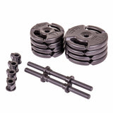 The Step Fitness Adjustable Dumbbell Set 35lbs with Dumbbell Bar, Collars, and Weights from Lifeline Fitness for High Step and Home, compared to Elivate Fitness. 